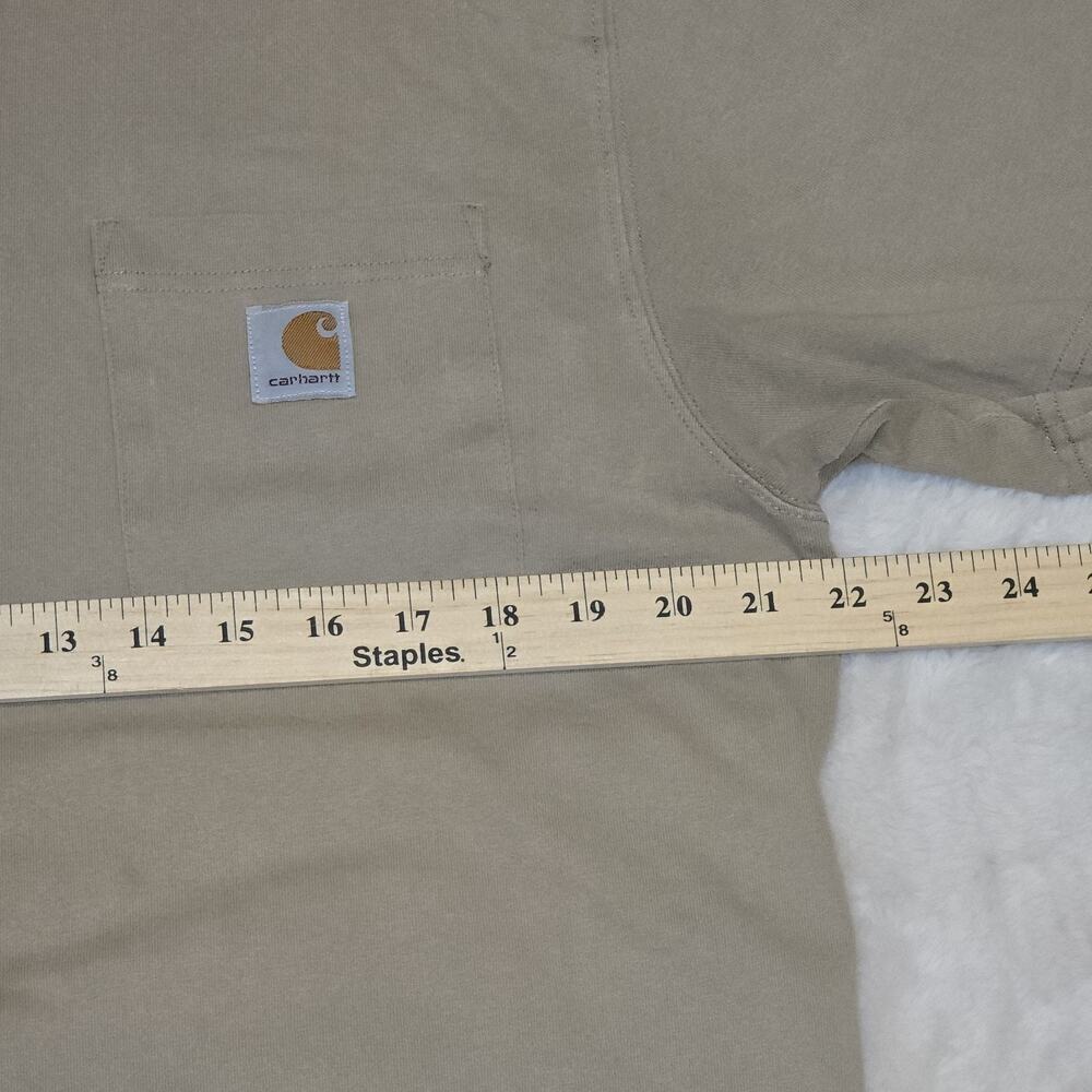 Carhartt Loose Fit Workwear T-Shirt Men’s Size M Brown Pocket Heavyweight Cotton - Picture 7 of 7